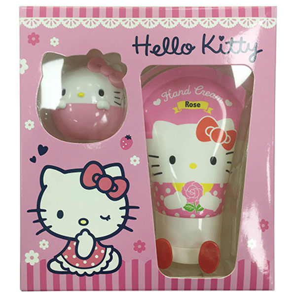 Hello Kitty 護手霜+護唇球禮盒(2件入)【小三美日】