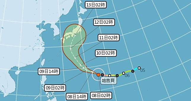 強颱「哈吉貝」直撲日本　國慶收假日北部轉雨變涼