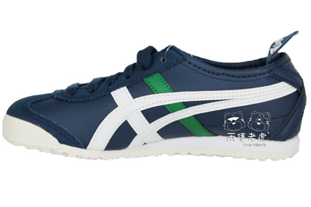 ASICS 亞瑟士 Onitsuka Tiger 綠白/深藍色 運動鞋 中童鞋 NO.R1758