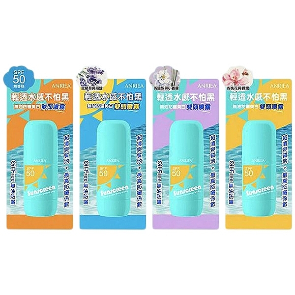 獨家雙頭設計，可噴可擦，防護無死角 無油防水配方敏感肌救星，清爽無油質地完全不會有黏踢踢的感覺