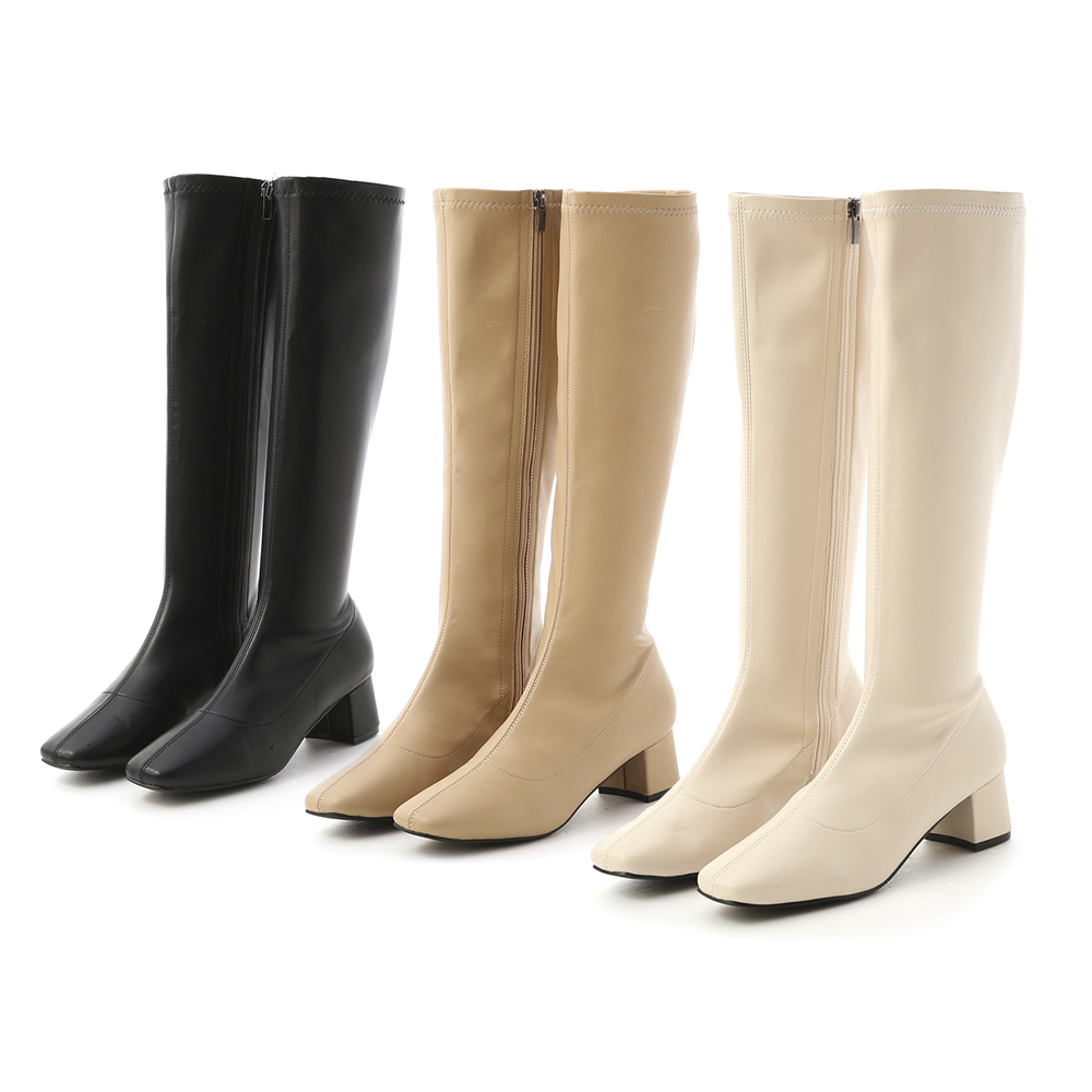 D+AF素面中車線合腿長靴 膝下靴