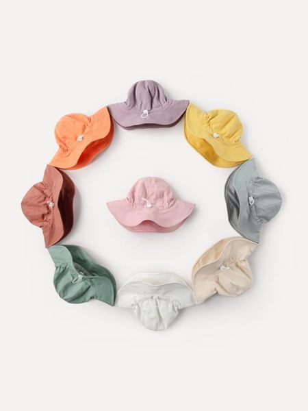 嬰兒帽子春秋薄款可愛女童寶寶遮陽帽防曬超萌兒童漁夫帽太陽帽夏