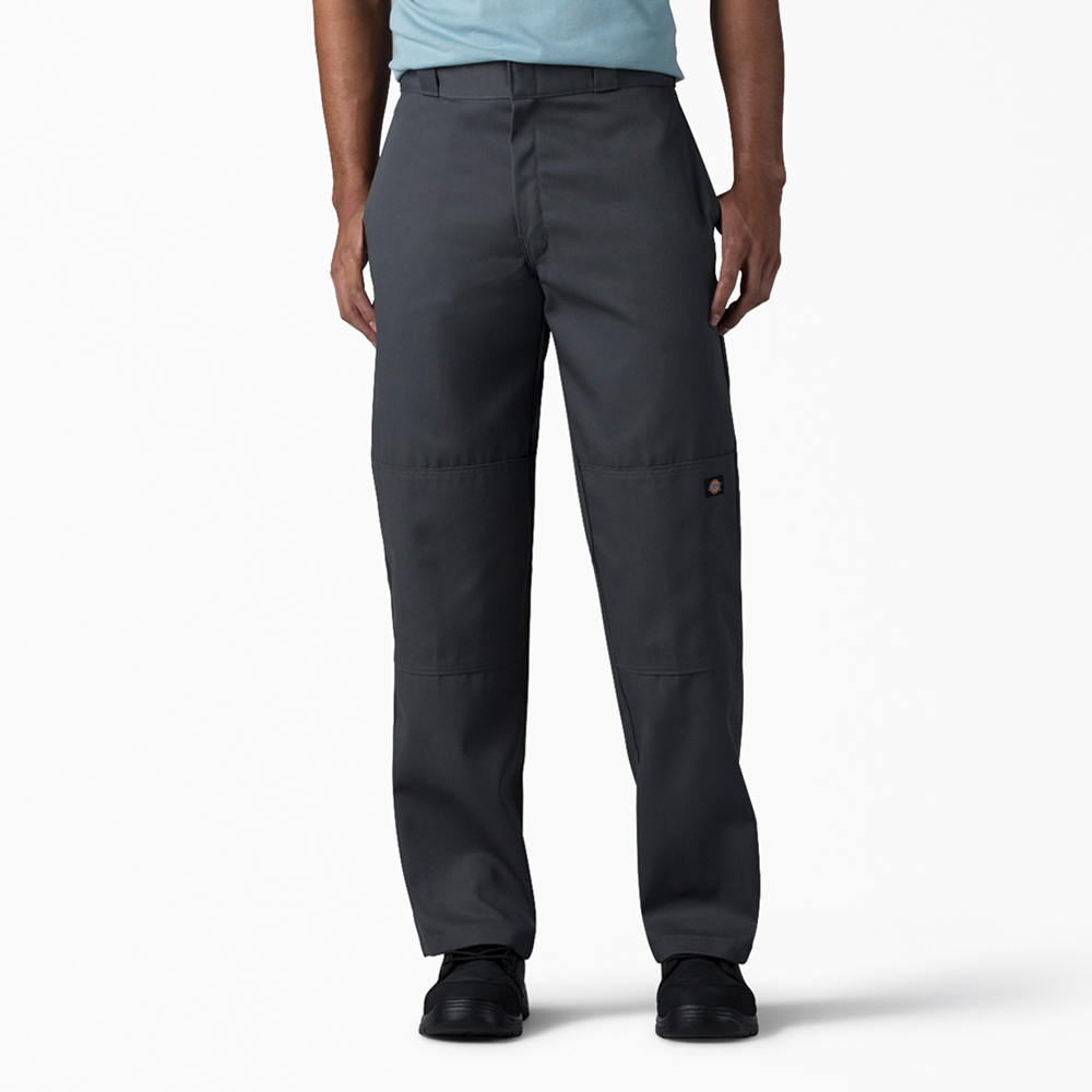 Dickies男款深灰色經典85283斜紋雙膝拼接寬鬆長褲|DK010610CF8