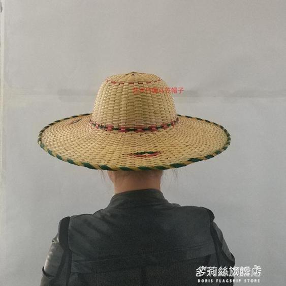 大泡沫帽農民田園竹帽竹編防雨斗笠防曬竹子草帽漁夫釣魚遮陽