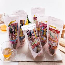 台灣上青 蔓越莓黑糖+紅棗桂圓+薑汁桂圓+老薑+原味+玫瑰四物飲+養生人蔘枸杞+薑汁黑木耳/160克X 8包