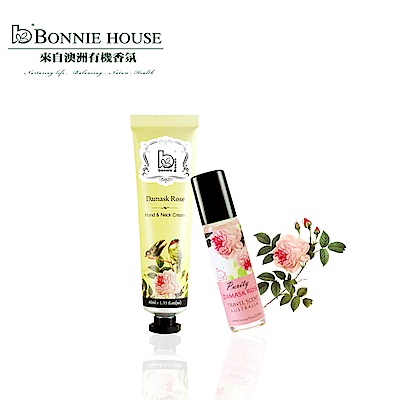 Bonnie House 大馬士革玫瑰手頸霜40ml+大馬士革玫瑰香氛棒10ml