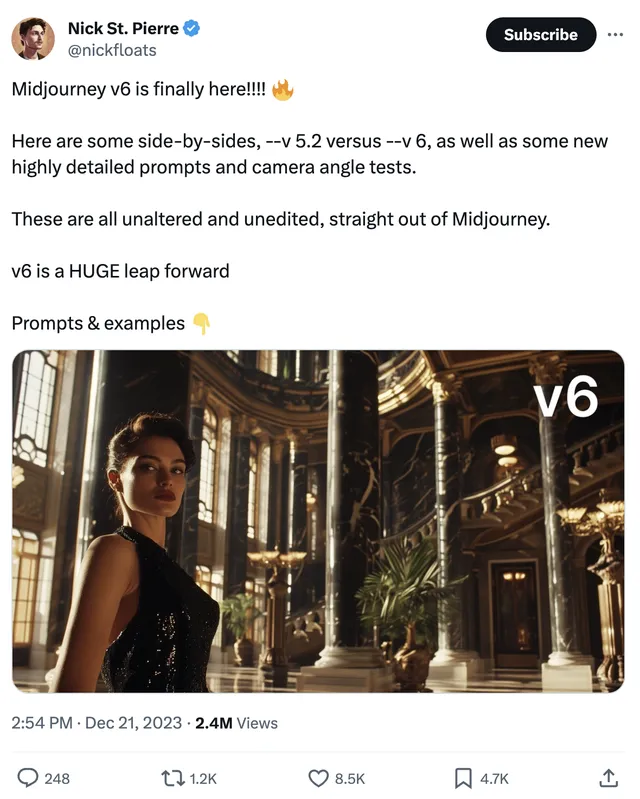 Midjourney能畫出文字了！V6版5大功能升級驚豔網友