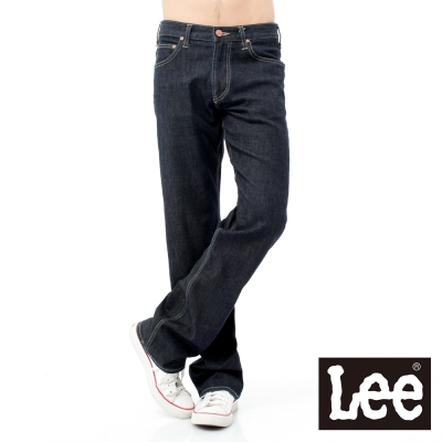 Lee 牛仔褲 727 中腰標準直筒-男款(深黑藍)