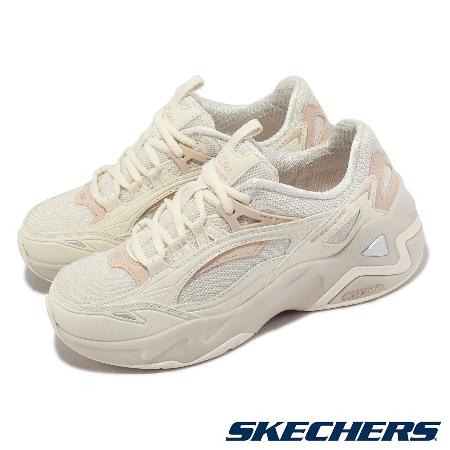 Skechers 休閒鞋 D Lites Hyper Burst 女鞋 米白 粉紅 輕量 老爹鞋 固特異 橡膠大底 149984NTPK