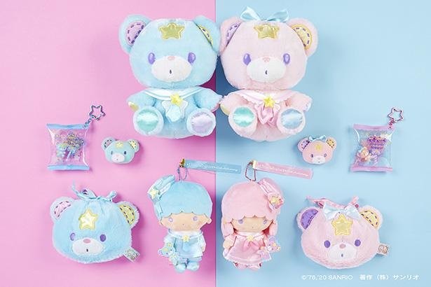 キキララ パフポフ ビッグぬいぐるみ ケープ付き テディベア クマ 熊 ルミネ 全部そろえたい！くまのぬいぐるみ「パフ＆ポフ」デザインのキキ