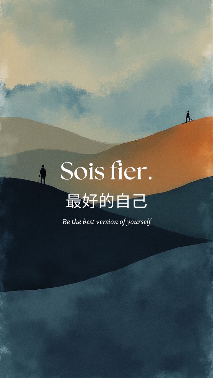 Sois fier. 最好的自己