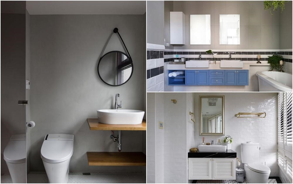 浴室設計除了地、壁磚外，面盆選擇、浴櫃設計到鏡面搭