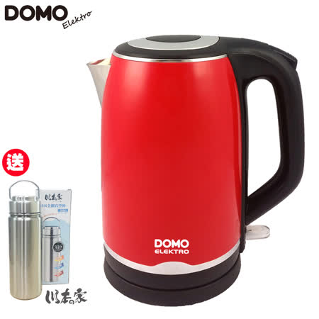 【DOMO】 2L 歐風不鏽鋼快煮壺DM491WKT 買就送316全鋼真空杯(550ml)