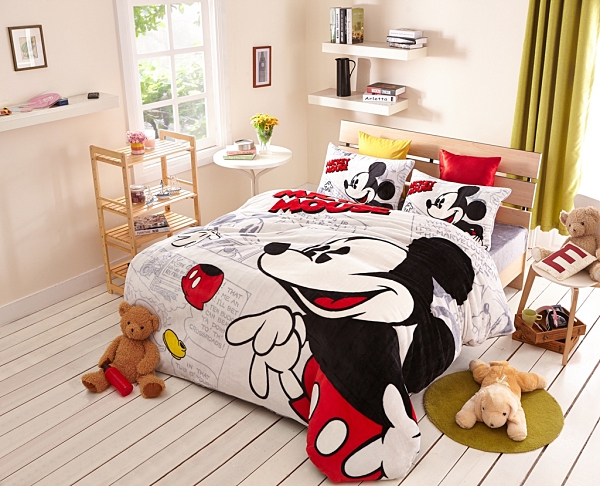 法蘭絨床包組 經典米奇 加大雙人床包組 6尺 加絨雙人床包 米奇床包 迪士尼 床包 被套 卡通