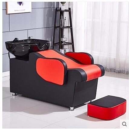 古靈理髮店洗頭床半躺躺椅陶瓷盆美髮床泰式洗髮床髮廊用沖水床