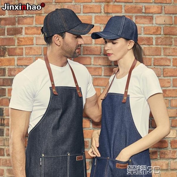 廚師帽 牛仔棒球帽男女咖啡店餐廳服務員帽子廚房廚師工作貝雷帽 新品