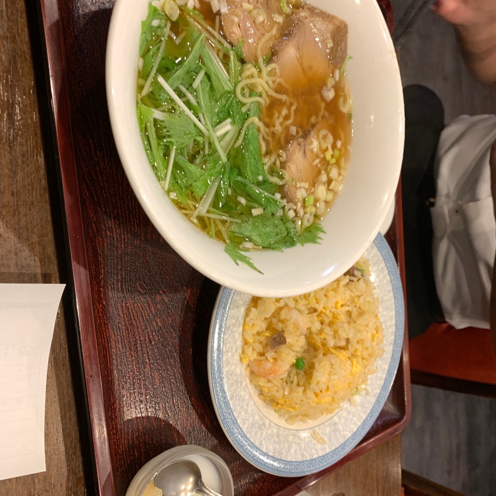 ユーザーが投稿した焼麺+炒飯の写真 - 実際訪問したユーザーが直接撮影して投稿した矢口中華料理中国料理 青樺の写真