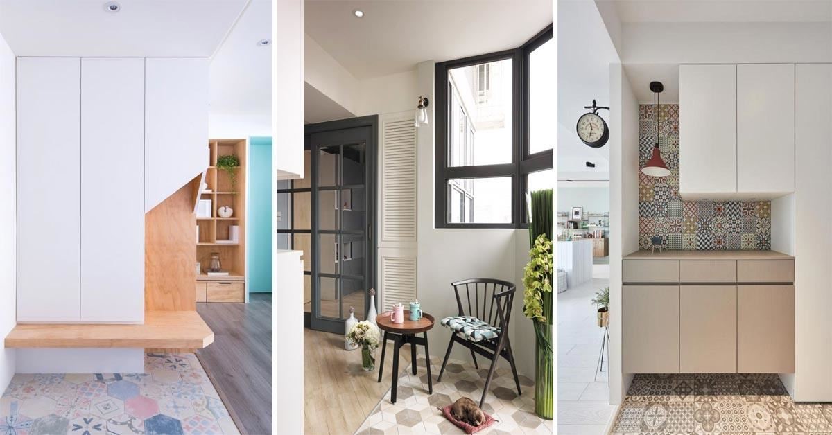 一般家裡的玄關，通常只有1～2坪不等，除了牆面、地板