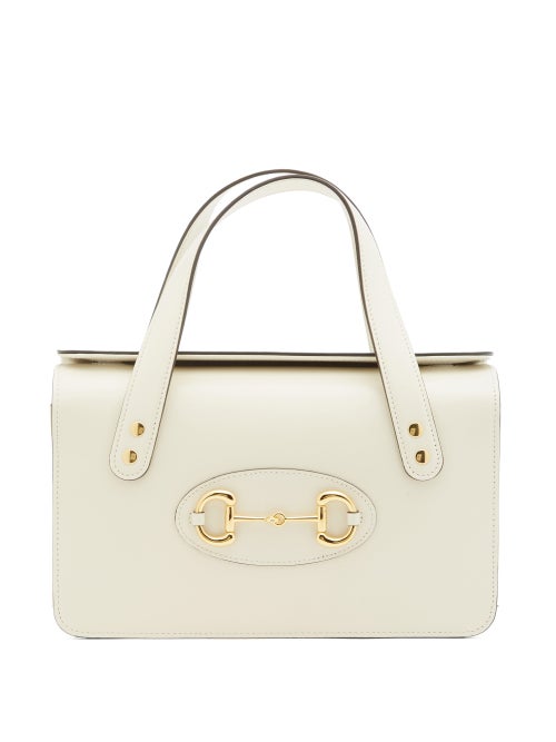 Gucci - 1955 Horsebit Boston Small Leather Bag - Womens - White