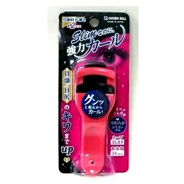 日本沙龍美容師/造型師專業用商品苗條型的新型睫毛夾輕巧型方便隨身攜帶柔軟膠墊座耐用不易變型日本製