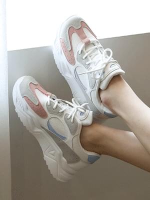 韓國空運 - 雙色雲朵5cm老爹鞋（3款） 球鞋/布鞋