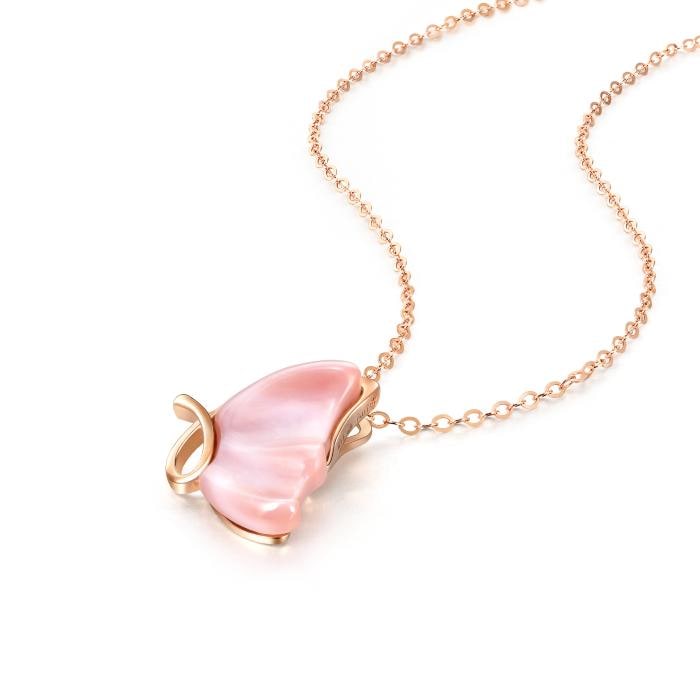 點睛品熱賣商品推薦1. 薄荷系列 幻彩蝴蝶 18K玫瑰金珍珠貝母項鍊