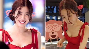 險曝光！Tiffany 生日「低胸洋裝」勺冰淇淋！網友幽默表示：可以再低一點！