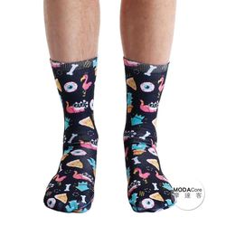 摩達客 美國進口Living Royal搞怪野餐 中筒襪潮襪