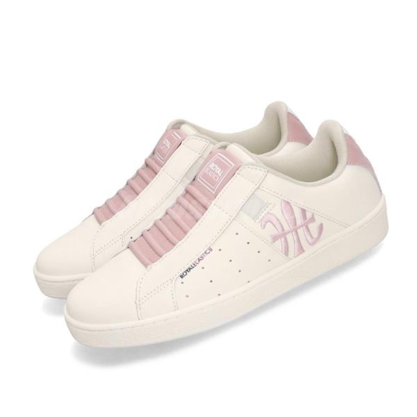 Royal Elastics 休閒鞋 Genesis 白 淡粉紅 皮革鞋面 無鞋帶設計 女鞋【PUMP306】 91992010