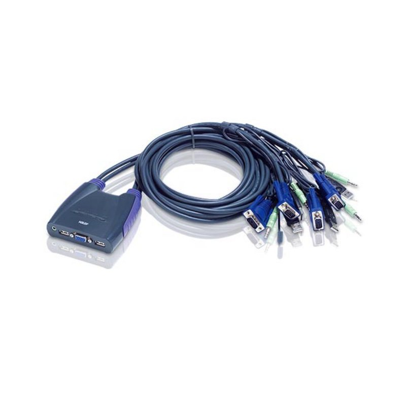 產品介紹：一組USB控制端管理4台USB電腦USB滑鼠埠可連接USB 1.1 Hub以分享更多USB 1.1周邊設備透過熱鍵切換選擇電腦透過熱鍵選擇作業系統支援音訊功能跨平台支援- Win