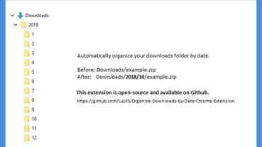 Organize Downloads by Date 會自動整理你 Chrome 下載內容的免費擴充外掛