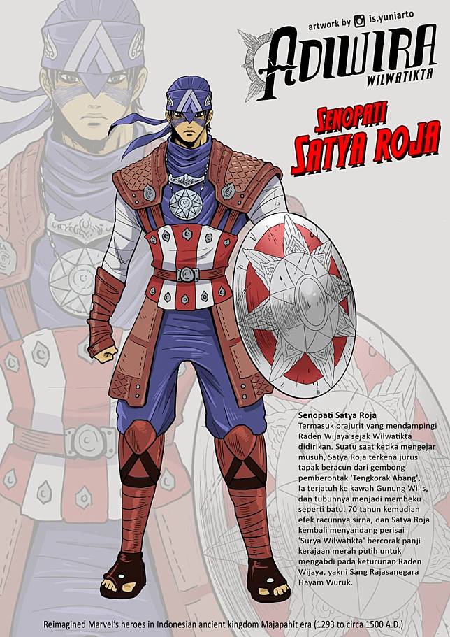 10 Karakter Avengers era Majapahit Captain Amerika