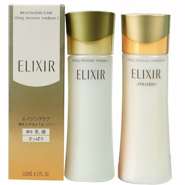 【SHISEIDO 資生堂】 ELIXIR 膠原保濕乳液 130ml 清爽/滋潤 兩款任選