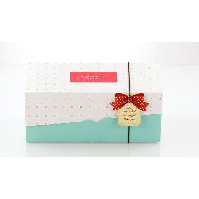 【嚴選SHOP】20cm 附吊卡+船盒+彈性繩 生乳捲蛋糕盒 彌月蛋糕盒 蛋糕捲奶凍巻盒 包裝盒 禮品盒【C024】