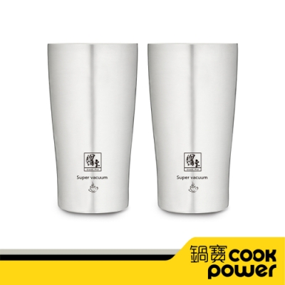【CookPower鍋寶】316不鏽鋼內陶瓷杯490ml-2入組 EO-SVCT3649Z2