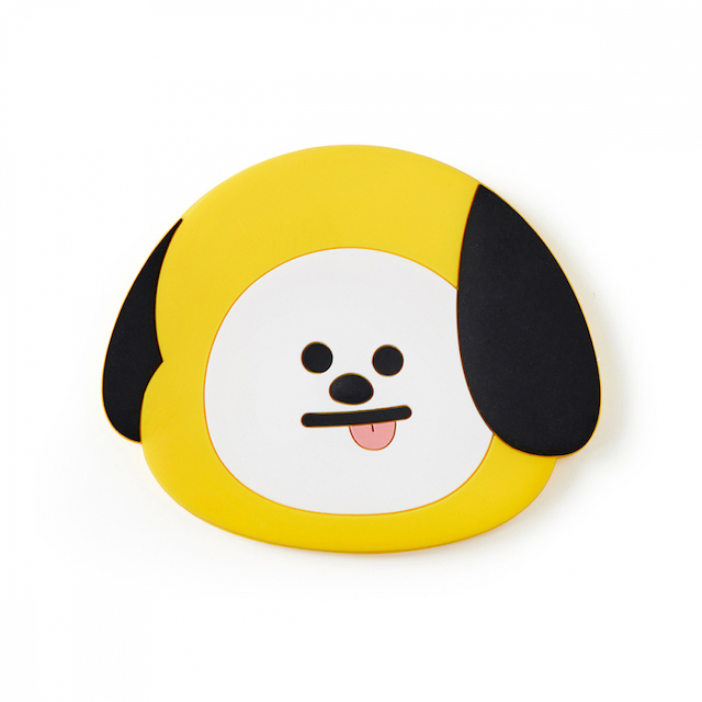 BT21 CHIMMY 帥帥手拿鏡 小巧的手拿鏡，收納在包包也不負擔。 產地:中國大陸 材質: 矽膠， 鏡子 規格: 95x78x8mm 注意事項 1. 本館商品提供七日鑑賞期內退貨，恕不接受換貨。 