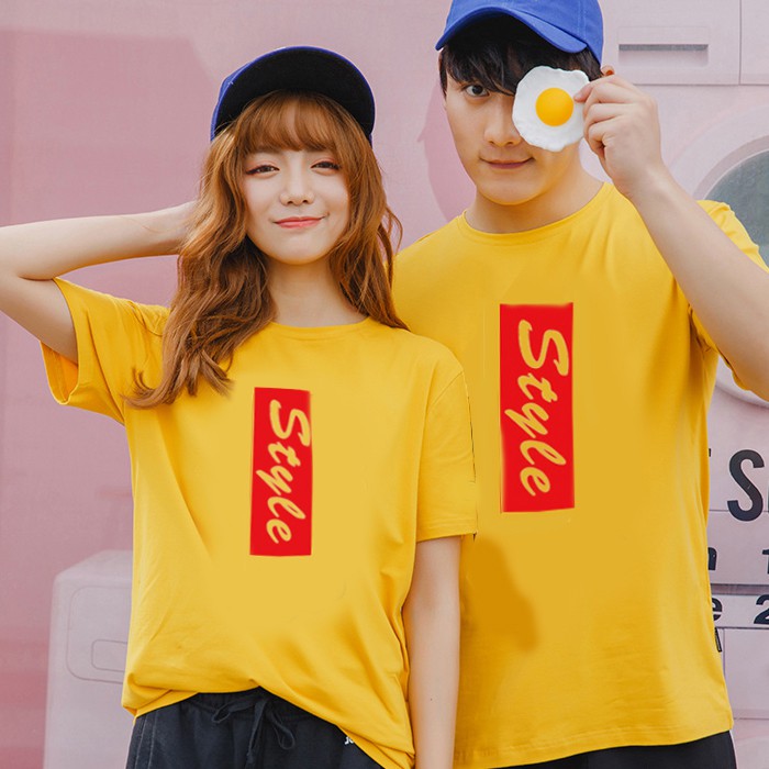 現貨 情侶裝 文字T 情侶T 潮T純棉短T MIT台灣製【Y0858-31】短袖 直書紅框STYLE 24小時快速出貨