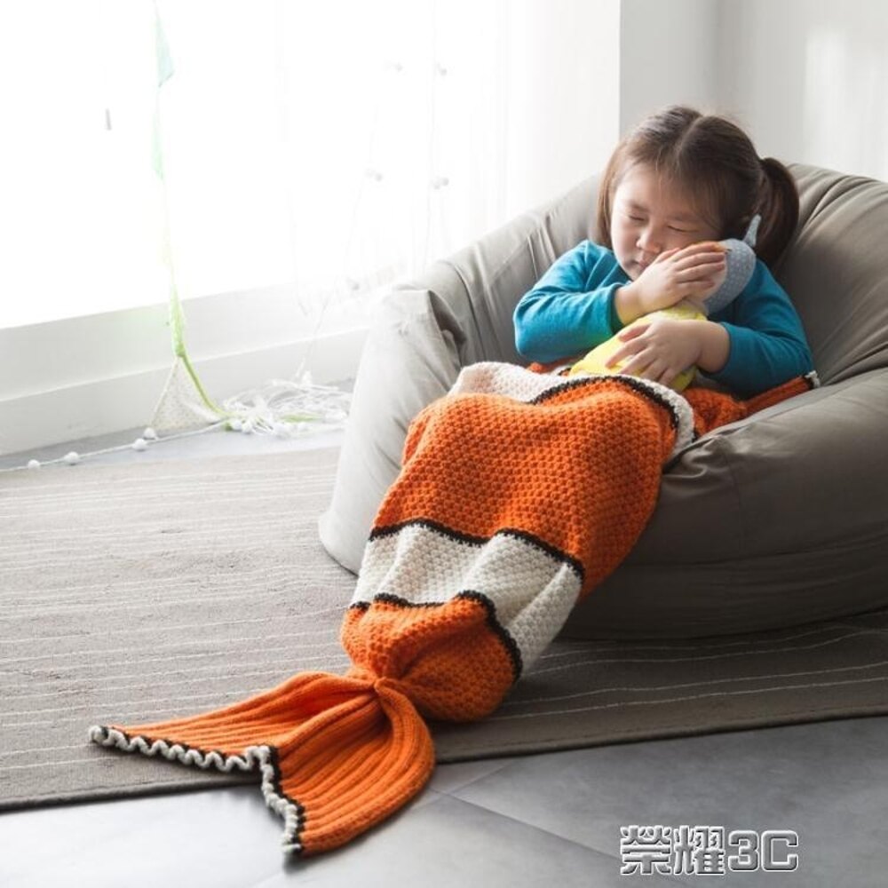 免運 毛毯 歐式小丑魚尼莫毯子夏季空調毯美人魚尾巴可愛沙發毯午睡針織毯子 雙11購物節