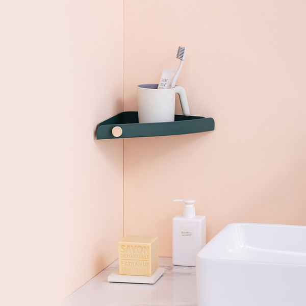 多功能免打孔浴室三角形角架