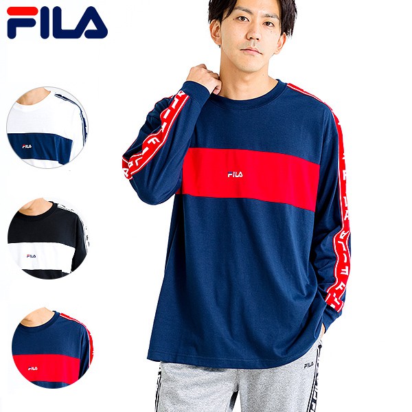 FILA - 日本限定 FM4798 雙袖FILA織帶 薄長T (多色) 化學原宿