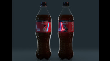 可口可樂星戰特別版瓶身，一按就亮OLED光劍瓶