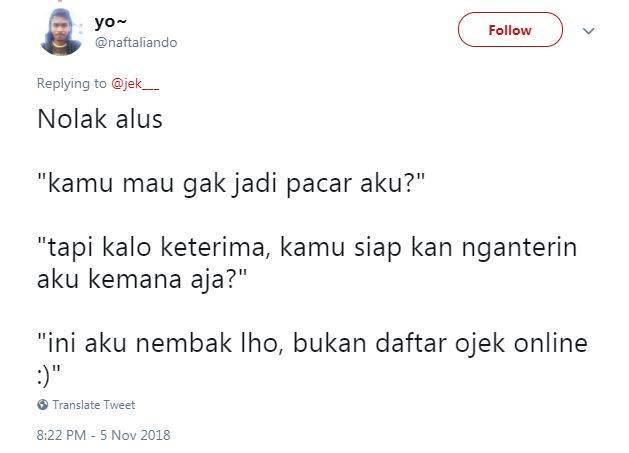 Pantun menolak cinta