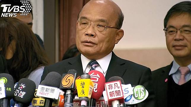 蘇貞昌赴立法院備詢前受訪。(圖／TVBS) 