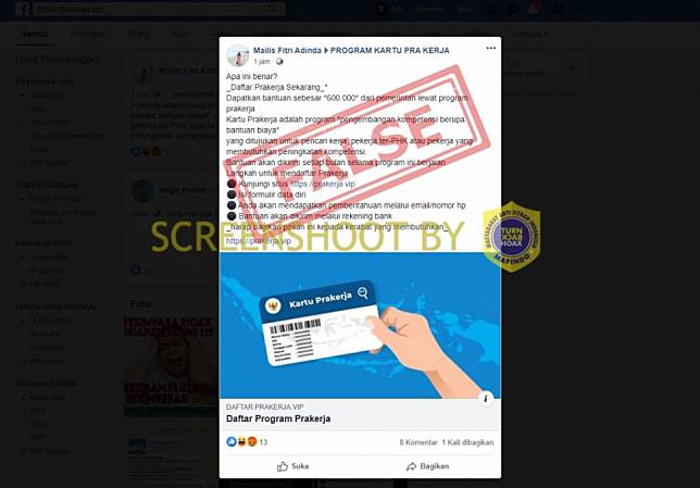 Cek Fakta Benarkah Daftar Kartu Prakerja Melalui Situs Baru Prakerja Vip Suara Com Line Today