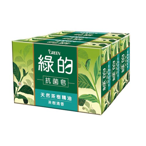 綠的抗菌香皂三入-茶樹清香100g*3【愛買】