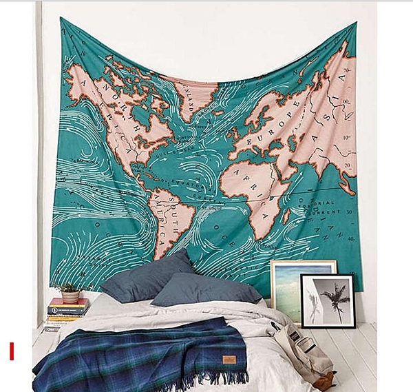 (130X150CM) EIJ壁布掛飾 田園風格 掛毯 壁毯桌布綠色植物樹 畫 IG爆款北歐風裝飾