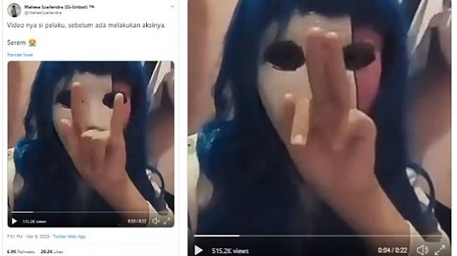 Video viral NF, gadis pembunuh bocah 6 tahun di kawasan Sawah Besar (twitter/@MahesSyailendra)