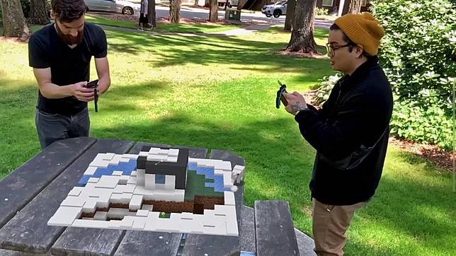 好酷 你蓋出來的房子竟然還能走進去 Ar手遊 Minecraft Earth 即將開放封測