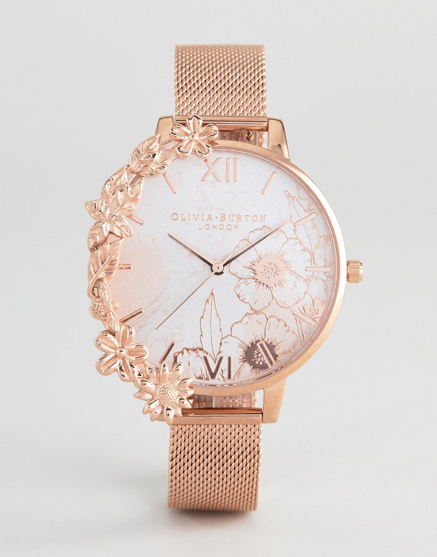 Watch by Olivia Burton Let your wrist do the talking Rose gold-tone stainless-steel case Three-hand 