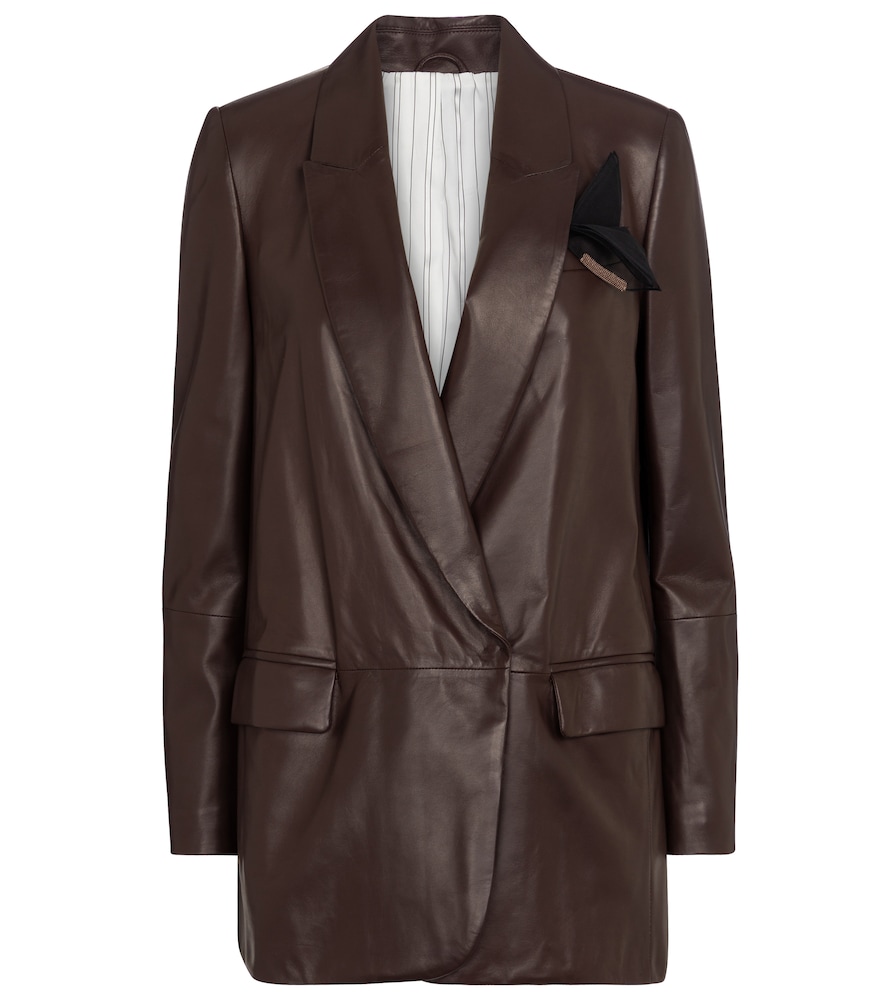 Brunello Cucinelli's buttery-soft nappa leather blazer is destined to acquire hero status in your wa